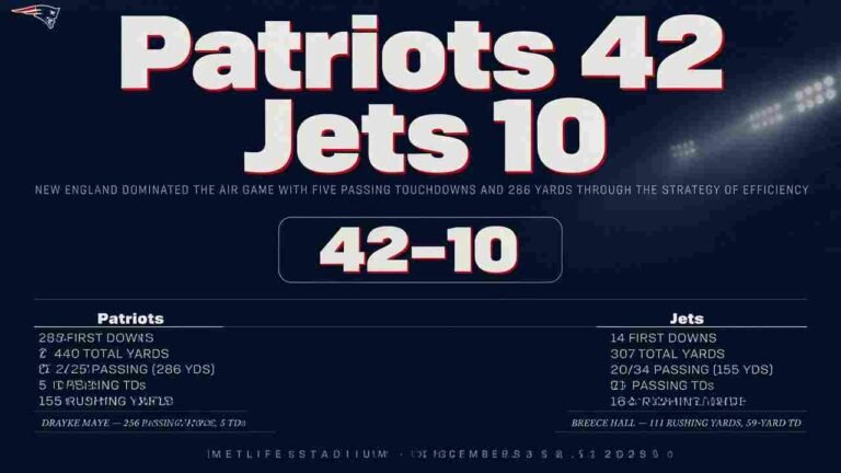 new york jets vs new england patriots match player stats